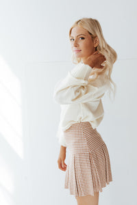 Camel Checker Tennis Skirt