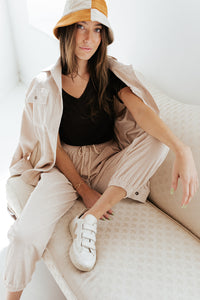 Clare Corduroy Ivory Shacket