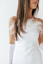Load image into Gallery viewer, White Feather Dress
