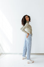 Load image into Gallery viewer, Olive Cinched Turtleneck Top