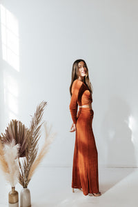 Dancing Queen Caramel Keyhole Top