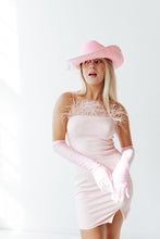 Load image into Gallery viewer, Pink Feather Dress