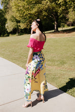 Load image into Gallery viewer, Tropical Yellow Floral Maxi Skirt