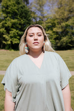 Load image into Gallery viewer, Side Flutter Sage Dress