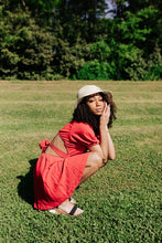 Load image into Gallery viewer, Radiant Red Tie Back Dress
